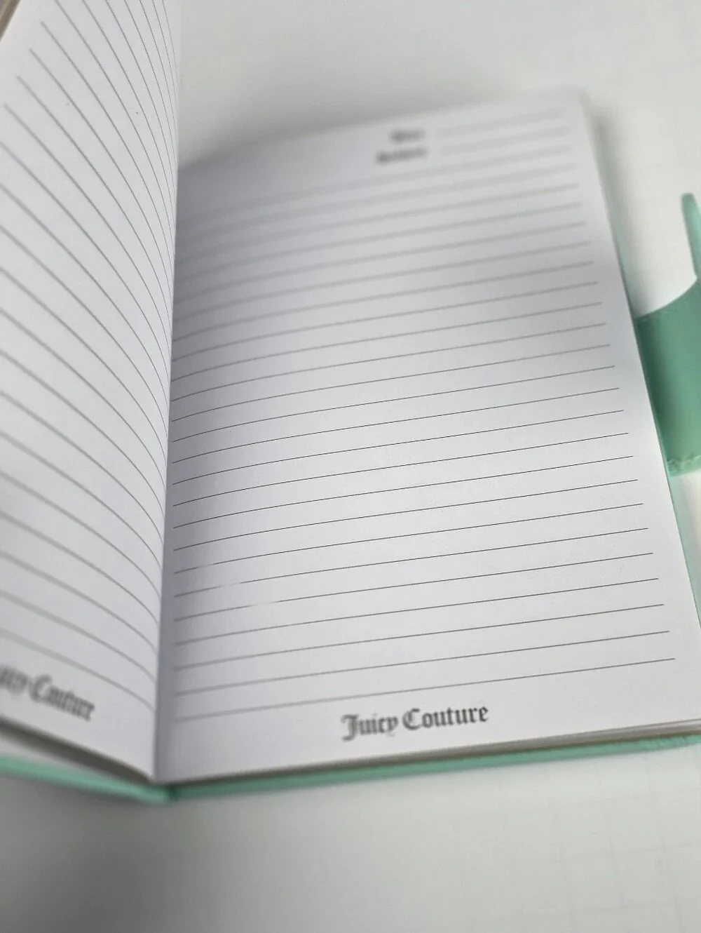 Juicy Couture Journal - Mint with Gold Logo